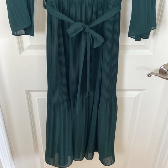 Baltic Born Dark Green Crepe Midi Dress Small - Picture 3 of 8